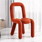 Chairs,Shaped Vanity Stool, Upholstered Backless Pouf Makeup Stool Creative Dressing Table Stool Household Balcony Leisure Chairs/Orange/61 * 37 * 76Cm