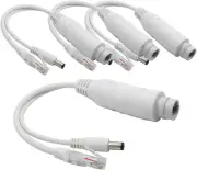 4-Pack Active 48V to 12V Waterproof Poe Splitter Adapter, IEEE 802.3Af Compliant