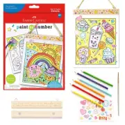 Faber Castell Kids Paint by Number Watercolor Craft Kit Double Sided Poster