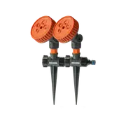 Holman 5 Function Sprinkler On Spike - Twin Pack