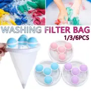 Washing Machine Lint Filter Bag Reusable Floating Laundry Ball Pet Hair Remover
