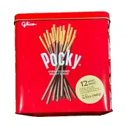 GLICO POCKY TIN BOX SET 12 packets/ 16.93 OZ Cream Covered Biscuit Sticks