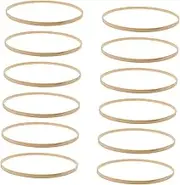 Gatuida 12pcs Dream Catcher Bamboo Circle Crafts Catchers Sisal Dream Catcher Round Hoops Round Macrame Hoop Chakra Decor Macrame Wall Decor Catcher Rings Large Craft Hoop Frame Kit Wooden