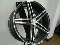 在飛比找Yahoo!奇摩拍賣優惠-VOSSEN CV5 式樣 灰底車亮面鋁圈 5孔 108/1