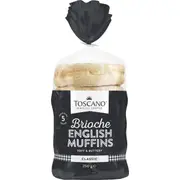 Toscano Brioche English Muffins Classic 5 pack