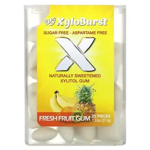 [iHerb] Xyloburst Xylitol Gum, Fresh Fruit, 25 Pieces