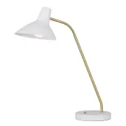 Farbon Table Lamp, Brass, White