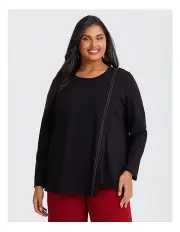 [Taking Shape] Ponte Evelyn Top in Black