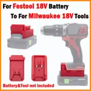 1x Battery Adapter Fits For Festool 18V Battery To For MIlwaukee 18V Power Tools