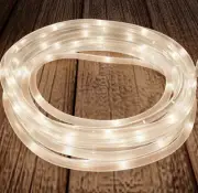 Pure Garden Warm White Solar-Powered Outdoor Rope Light