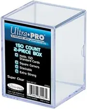 Ultra Pro 2-Piece 150 Count Clear Card Storage Box, SF150, 1 Pack