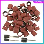 60PCS REFILLS DRUM SANDING BANDS + 3PCS MANDRELS ROTARY NAIL