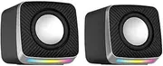 JSEIAJB Computer Audio Desktop Home Wired Notebook Special Desktop Speaker Multimedia Speaker(White-Dinosaur Doodle4)