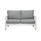 New White Two Seater Aluminium Outdoor Sofa Lounge Setting Furniture Chairs
