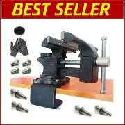Cast Iron 2-In-1 Heavy Duty Bench Vise with Dual Installation - 3300 lbs Clamp