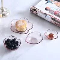 在飛比找ETMall東森購物網優惠-玻璃小碟櫻花味碟碗創意料理玻璃雪糕碗甜品碗水果沙拉碗玻璃碟子