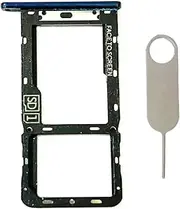 Single Sim Card Tray Slot Holder Micro SD Card Replacement for Motorola Moto G7 Power/G7 Supra/G7 Optimo Maxx XT1955-5 XT1955DL T1955-6 Incl Card Ejector pin (Blue)