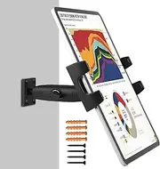 Peastrex Tablet Ipad Wall Mount Holder with Long Arm 360° Adjustment for 4~15inch Tablet and Cellphone iPad Pro 12.9, Galaxy Tab S9 Ultra 14.6 S9FE, Surface,iPhone