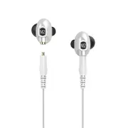 M2 bluetooth Sports Earphone Wireless Microphone Dual Units Moving Coils Sports Headset Fitness Earp SILVER COLOR