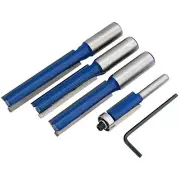 Draper Extra Long Router Bit Set 4 Piece 1/4" and 1/2" shank 89993