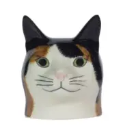Quail Ceramics Face Egg Cup Cat Eleanor