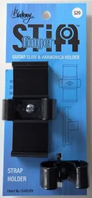 Guitar Slide and Harmonic Holder for strap or pants pocket, Stiff Finger