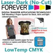Forever Laser Dark Paper A&B 8.5"X11" 5 Sheets Printer Toner white
