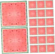 Totority 40pcs Watermelon Patterned Paper Napkins Decorative Party Paper Towels Adorable Designs Napkin Set for Birthday Dinner Graduation Parties