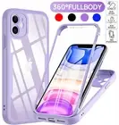 360 Full body Case For iPhone 16 15 14 13 12 11 Pro Max XR X 16e Max 7 8 Plus SE