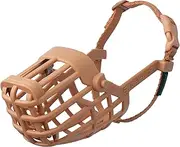 Baskerville Classic Basket Muzzle - Dog can Pant and Drink, Prevents Biting and Food Waste Scavenging, Strong TPR, Ideal for Longer Nosed Dogs, Breathable Dog Training Muzzle for Large Dogs (Size 9)