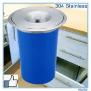 CONCEALED BENCHTOP BENCH TOP BIN TRASH WASTE BIN CONTAINER RUBBISH BIN 304 STAIN