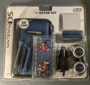Official Nintendo DS Lite Starter Kit: Blue Case, Mario, 3 Stylus's, Headphones