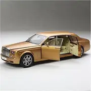 Scale Finished Model Car 1:18 for Rolls-Royce Phantom Diecast Alloy Gold Luxury Car Model Adult Collection Display Ornaments Miniature Replica Car