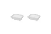 2x Progressive Softbox 2-Cup 470ml Divided Silicone Container Storage Clear