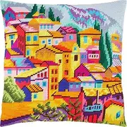 Monte. Embroidery Kit. Throw Pillow 16×16 Inches. Printed Tapestry Canvas, European Quality