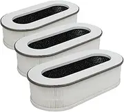 PUREBURG RP-AP068 Replacement Filter Compatible with RENPHO RP-AP068W RP-AP068B Air Purifiers,3-Pack H13 True HEPA Activated Carbon 3-Stage Filtration