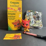CRAYOLA COLORING CRITTER x Kidrobot Brick Red Fox Blind Box Open Figure Fire