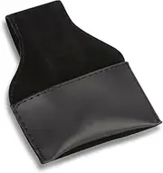 Tiiyee Cue Chalk Holder, PU Leather Portable Billiard Pouch Pool Cue Chalk Holder Bag Delicate Stitching Pool Billiards Snooker Chalk Accessories Black