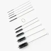 Changyeah Small Cleaning Brushes 10 Variable Sizes, Reusable Straw Cleaner Brush, Bottle Brushes for Cleaning Small Pipe Cleaner Brush Small Brush for Cleaning,Black
