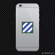 US Army 3rd Infantry Division Patch Cell Phone Sticker Diecut Decal