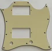 Guitar Pickguard For Gibson US SG Standard Full Face Style,3 Ply Vintage Yellow