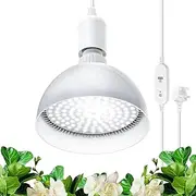 Barrina Grow Light Bulb with Timing and Hanging System, 25W led Lamp Full Spectrum, 4H/9H/14H Timer, led Grow Lights for Indoor Plants for Seedlings Succulents Cactus Growing, Blooming, Fruiting