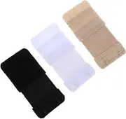 [TINEASUR] Women's Bra Lingerie Straps 2 Hooks Bra Extension 2 Hook Bra Strap Extenders Set in Black White Nude