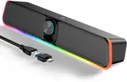Computer Speakers - Wired USB Powered Bluetooth Computer Sound Bar with RGB