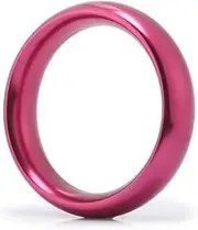 Metal Cock Ring, Metal Penis Ring, Testicle Ring without edges, Sexual Stimulation Device Prolonged Erection Sex Toy for Men (Red, L)