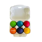 LaLaLull Australia® Wooden Rainbow Balls in Egg Tray -45mm