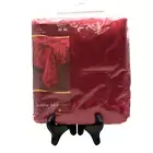 Damask Oblong 60" x 84" Tablecloth Holiday Time Red Poinsettia Christmas Design