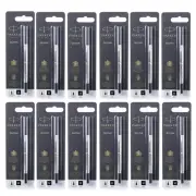 Parker Rollerball Refills - 12 Pack-Black 0.7mm Medium-New Sealed