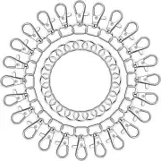 Anezus 100Pcs Key Chain Clip Hook and D Rings Set Include 50Pcs Swivel Snap Hook