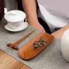 Portable Bamboo Teaspoon Set Chinese Tea Scoop Cha Ze Tea Tool Set Home